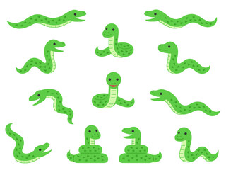 Obraz premium 蛇のキャラクターのイラスト