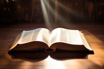 Opened bible publication book wood