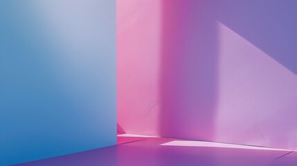 Minimalist pink and blue gradient, subtle purple hues merging in a sleek, modern design for a serene wallpaper
