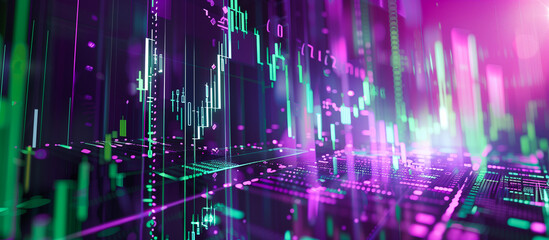 Fototapeta premium abstract digital economy business growth chart background