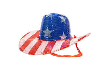 Patriotic American flag cowboy hat