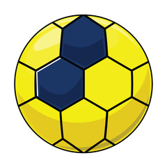 Yellow blue ball handball, great design for any purposes. Sport icon