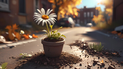 flower in the street