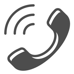 Phone call flat icon on white background