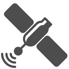 Satellite flat icon on white background