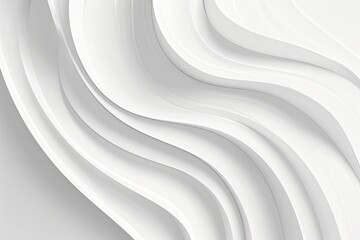 White Clear Blank Subtle Abstract Vector Geometrical Background. Monotone Light Empty Concave Surface. Minimalist Style Wallpaper 