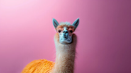 Fototapeta premium Llama in sunglass shade glasses 