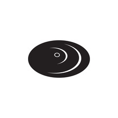 vinyl music record logo vector