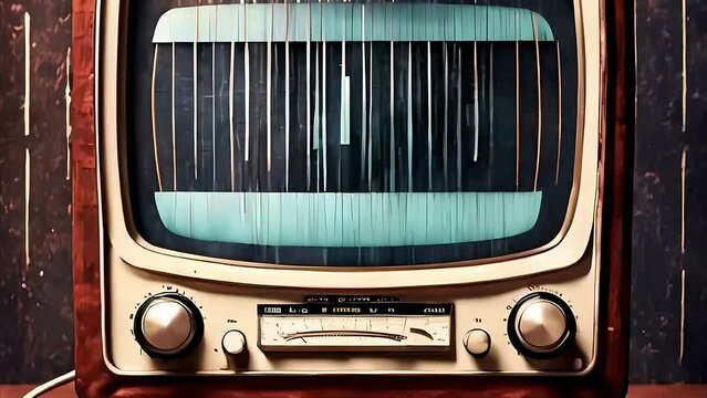 old radio on the table lofi's animation