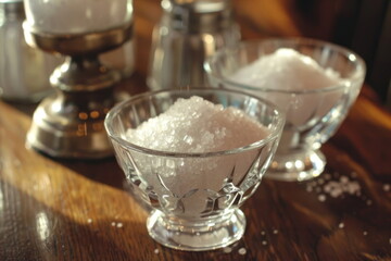 Obraz na płótnie Canvas Salt is on the table for food