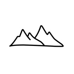 outline of the mountain
