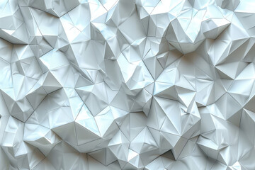 A seamless white background with an array of origami-style paper shapes, creating a three-dimensional effect that adds depth and texture to the design. Created with Ai