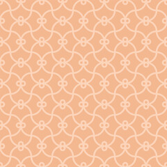 Seamless tan pink art deco tangled pattern vector