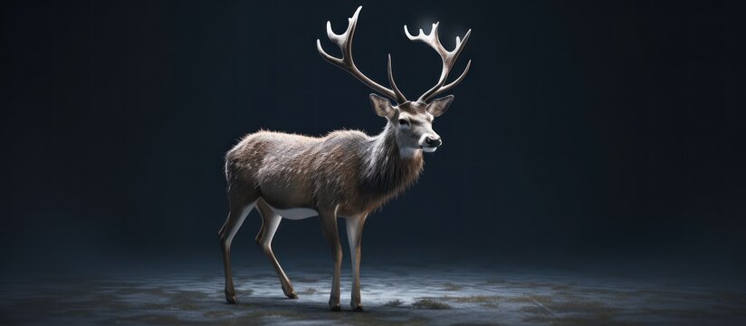 a deer with antlers that light up at night