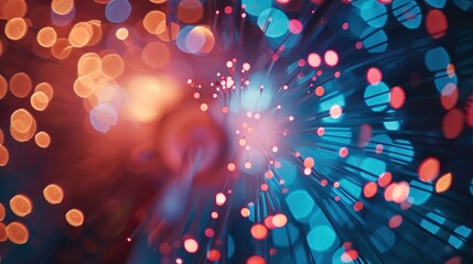 A fibre optic connector is opened by an internet technician in order to maintain or repair a fibre optic connection. copy space for text.