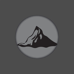 Mountain vector Outdoor symbols isolated