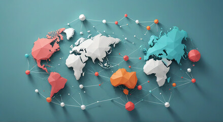 world map with flags