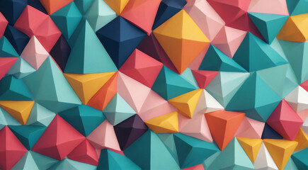 Fototapeta premium Shape Symphony: Harmonizing Polygons in Art 