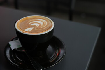 Latte coffee on the table