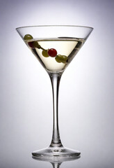 Martini in wine glass stock photo beauty shot