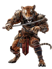 Samurai Tiger Isolated