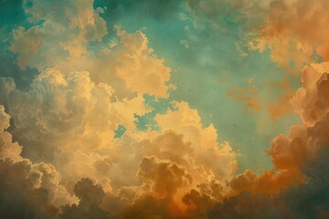 Sky full of dreamy cloud painting outdoors nature - obrazy, fototapety, plakaty