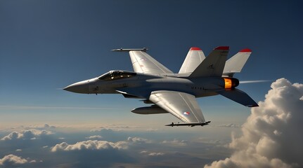 a military jet fighter plane with missiles in flight that is grey in colour.generative.ai