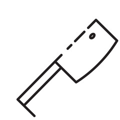 knife kitchen cooking line icon
