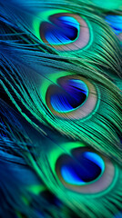 Obraz premium Beautiful peacock feather pattern background picture 