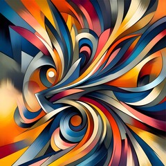 Vibrant Abstract Paper Designs Explore Colorful Creations - obrazy, fototapety, plakaty