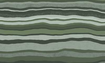 green layered rock. Bedded sedomentary rock cross section. Rock and soil layers. - obrazy, fototapety, plakaty