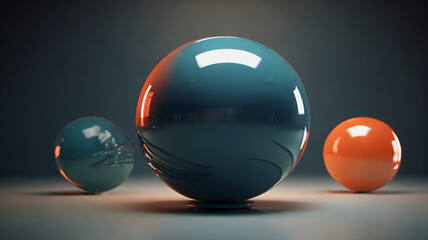 Primitive composition render image like sphere