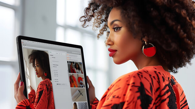 Customization options for influencer collaborations, designed with minimalist style on a graphic tablet