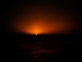Beautiful sunset over the sea. Selective focus. 