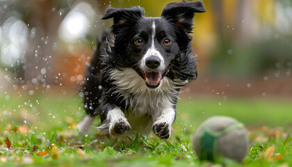 Fototapeta premium The photos capture the charm of dogs