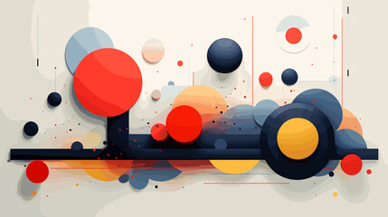 Obraz premium Concept vector illustration of presentation background.