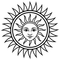Creative sun with face design - Vector - Vector art - Vector illustration - Vector design - Latest Vector - Ultimate Vector - Premium Vector - Vector pro - Premium illustration