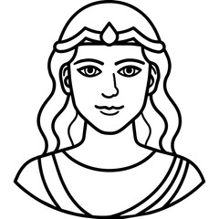cleopatra-portrait-outline amazing woman - Vector - Vector art - Vector illustration - Vector design - Latest Vector - Ultimate Vector - Premium Vector - Vector pro - Premium illustration