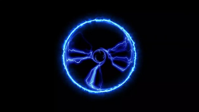 Electric blue plasma ball animation