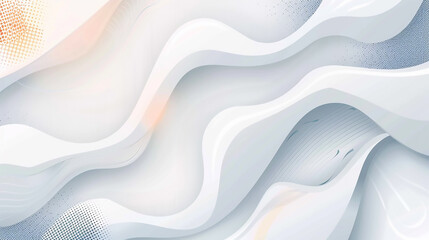 Abstract white wave background. 3d blue background with white curved wavy sparkle with copy space for text. Three-dimensional wave and white background.	
