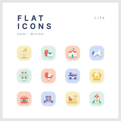 Minimal Flat icon set_kids