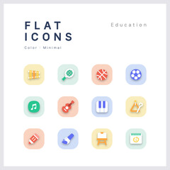 Minimal Flat icon set_education04