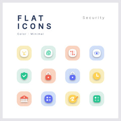 Minimal Flat icon set_security