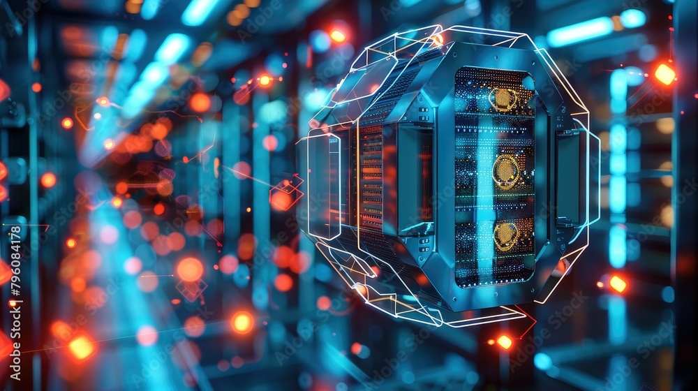 Fototapete a secure storage and data technology using decentralized systems as well as using a hexagonal node. 
