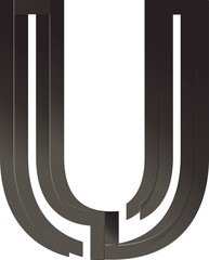 Pattern alphabet letter U