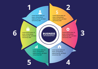 Professional business infographic template