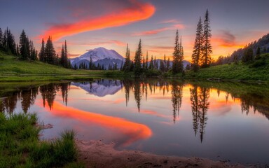 sunrise over the lake © paper photography 