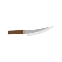 Boning Knife, kitchen knife flat design vector illustration. chef cutting hatchets cooking cutlery realistic kitchenware