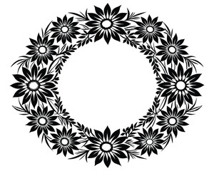 Floral frame and wreath element for wedding	