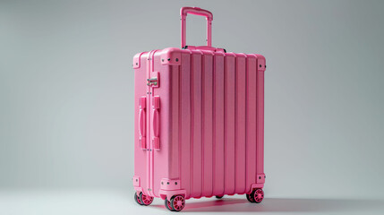 A brightly colored suitcase is the key to an unforgettable vacation. 
